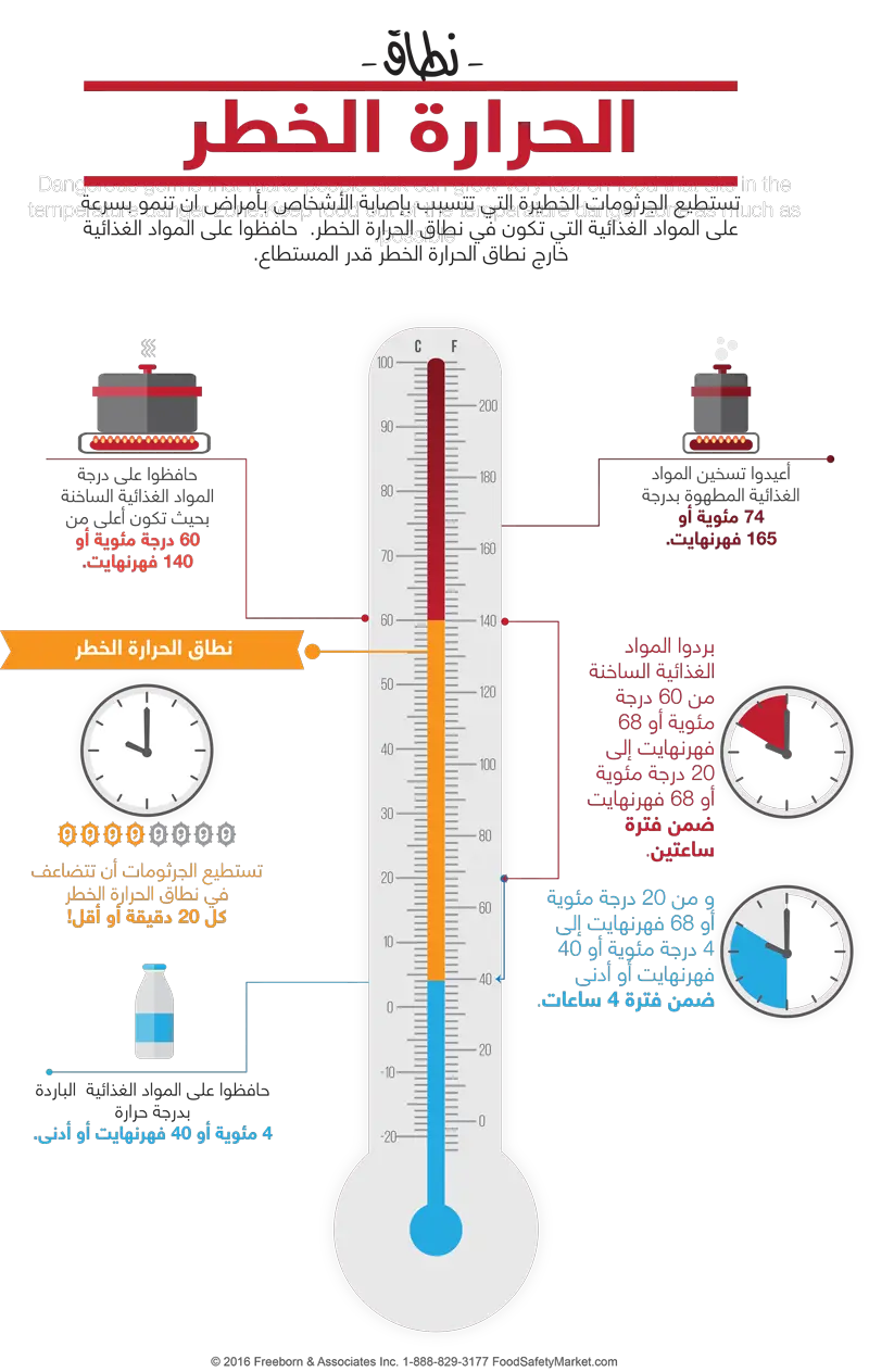 Temperature Danger Zone Infographic Poster FoodSafetyMarket